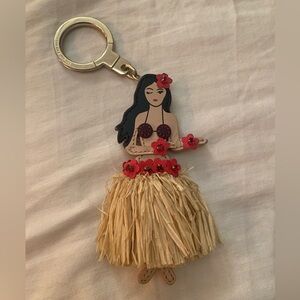 Kate Spade Limited Edition Leather Hula Girl Keychain Exclusive to Hawaii